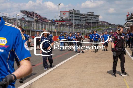Team Members Running To Podium - British Touring Car Championshi